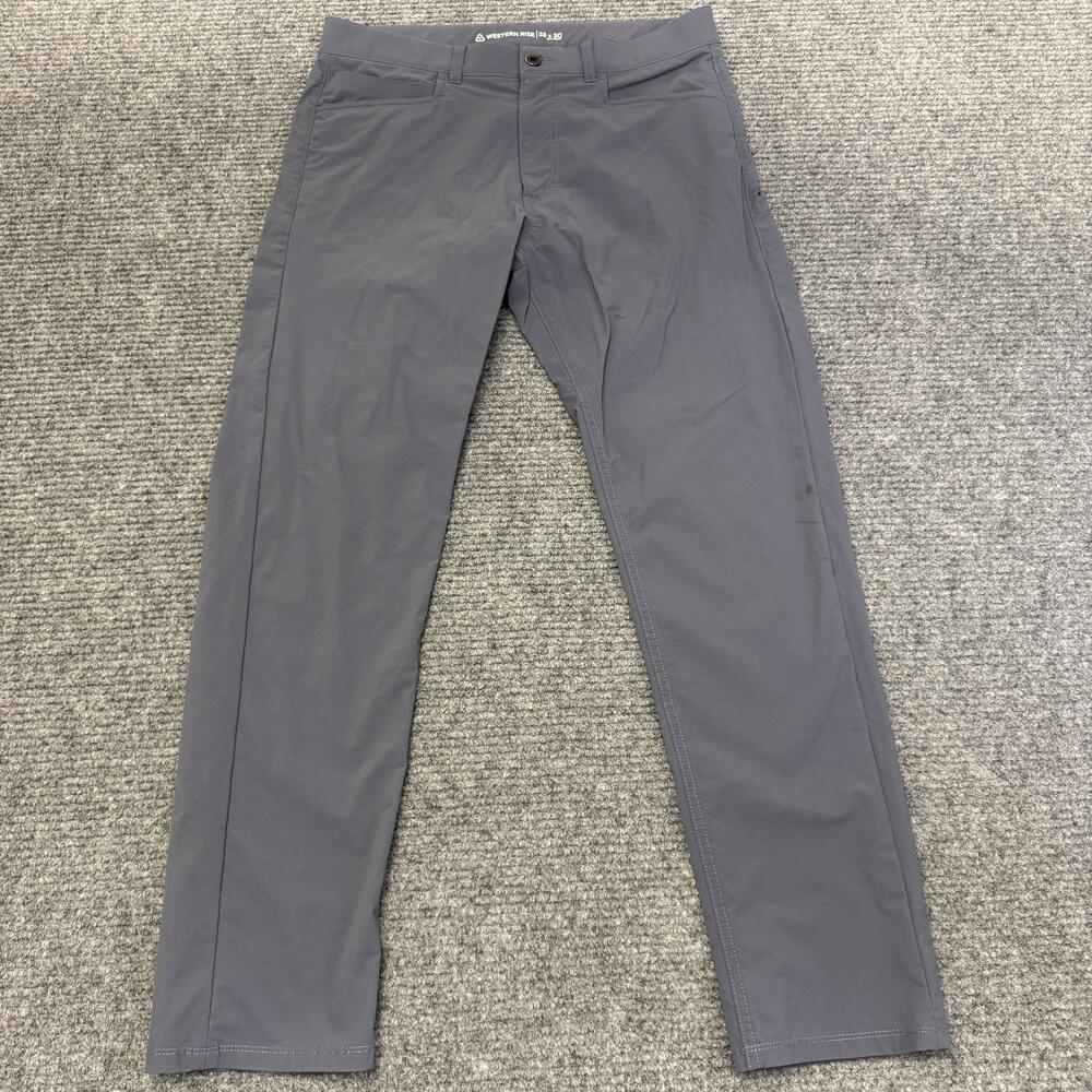 Western Rise Pants Mens 33x30 Blue Evolution Pant Travel Chino Stretch 33x30
